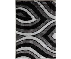 G & G Flora Carpets Shaggy Luxury/isilti Teppichläufer, Polyester, Schwarz/Grau, 300 x 80 x 3 cm