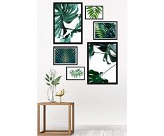 Bonamaison dekorativ 100% Mdf Malerei für Startseite,Gemälde für Wohnzimmer, Kunstdruck für Küche, Gerahmte Bilder für Schlafzimmer 34X44 Cm, 6 Stück - Hergestellt in der Türkei