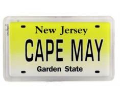 World By Shotglass Cape May New Jersey Nummernschild Acryl kleinen Kühlschrank Collector s Souvenir M.