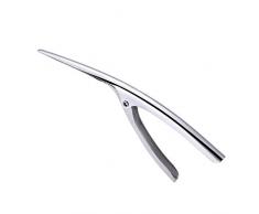 LETOOR Schäler aus Edelstahl, Garnelenschäler, Schälgerät, kreatives Küchenwerkzeug, 21 cm, silberfarben