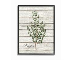 Stupell Industries Marjoram Vintage Kräuterküche Esszimmer Word Collage Design Prints, Mehrfarbig