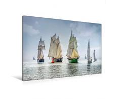 Premium Textil-Leinwand 120 x 80 cm Quer-Format Wilhelmshaven Sailing-CUP | Wandbild, HD-Bild auf Keilrahmen, Fertigbild auf hochwertigem Vlies, Leinwanddruck von Rainer Ganske Fotografie