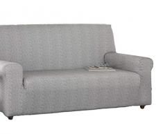 Zebra Textil Betina Elastische Sofa-Husse, Stoff, Grau, 4 Sitzer