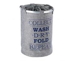 Wenko 62088100 Wäschesammler Ringo-/Wäschekorb Fassungsvermögen: 68 l, 40 x 54 x 40 cm, grau