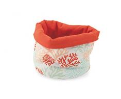 Villa d‘Este Home Tivoli Korb aus Baumwolle, Rot, Einheitsgröße