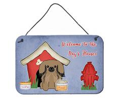 Caroline s Treasures Hundehütte mit pekingnese braun, 8hx12 W für die Tür, zum Aufhängen oder in der Wand Kunstdrucke bb2856ds812.