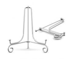 TR-LIFE Tellerständer für Display - Tellerhalter Display Ständer + Metall-Staffelei für Bilderrahmen, Dekoteller, Foto, Bücher, Sammlerstücke (2 Stück) 8 Inch