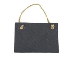 Kel-Toy Schiefertafel zum Aufhängen, rechteckig, 10,2 x 6,9 cm, als Ornament, Geschenkanhänger oder als Schild