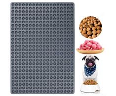 V-fox Mini-Form für Schokoladen-Tropfen, Silikonform, für Hundeleckerlis, Halbkugeln, für Ganache, Gelee, Karamell, Kekse, Haustier-Leckerlis, Backform, kleine Punkte 0.48in grau