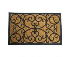 Rubber-Cal Kairo Outdoor Gummi Coco Kokosfaser Fußmatte, 18 x 30