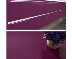 WooYangFun DIY Vinyl Selbstklebende Tapete Rolle für Möbel Badezimmer Küche Wasserdichter PVC-Aufkleber Folie Kleiderschrank Tür Wand Verbesserung Breite 1,96 Füße Länge: 16 Füße Violett
