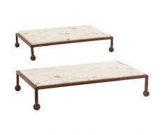 Pomeroy 639661 Tablett, rechteckig, Eisen, Montana Rustikal, weiß, lebensmittelecht