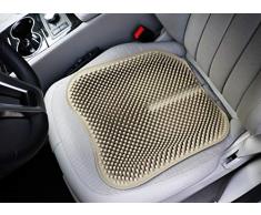 Khome Premium Sitzkissen für Autositz, Silikon, atmungsaktiv, Komfort und Schmerzlinderung Cremefarben