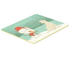 Carolines Treasures CK2049CMT Gelber Labrador Schneemann Weihnachten Küche oder Bad Vorleger 20 x 30, 20 x 30 W, mehrfarbig