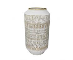 Sagebrook Home Vase, Keramik, grau, 7 x 7 x 13.75 inches