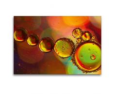 Premium Textil-Leinwand 120 x 80 cm Quer-Format Farbrausch mit Öl und Wasser 04 | Wandbild, HD-Bild auf Keilrahmen, Fertigbild auf hochwertigem Vlies, Leinwanddruck von Veronika Rix