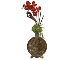 Nearly Natural 1338 Orchidee Sukkulent Sonnenaufgang Arrangement rot/braun