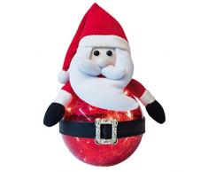 Decor Service Weihnachtskugel Weihnachtsmann mit LEDs, ca. 25cm, 1 STK.