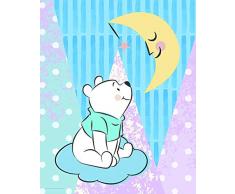 Komar Disney Wandbild Winnie Pooh Moon | Kinderzimmer, Babyzimmer, Dekoration, Kunstdruck | ohne Rahmen | WB087-40x50 | Größe: 40 x 50 cm (Breite x Höhe)