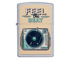 Zippo Feel The Beat Music Design Feuerzeug, Messing, 5,83,81,2