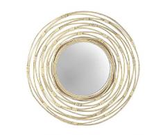 Dcasa Rattan Spiegel Wandspiegel Möbel Aufkleber Home Dekoration Unisex Erwachsene Farbe One