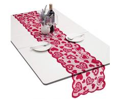 rockcloud Spitze Tischläufer Festival Tischdeko für Weihnachten Valentinstag Verabredungen Hochzeit 71x12 rot