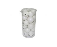 Euronatale Weihnachtskugeln, Weiß, 16 x 36 cm, 24 Stück