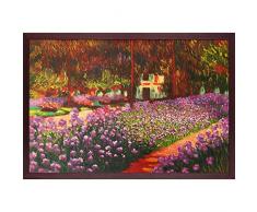 La Pastiche Ölgemälde, Motiv Artists Garden at Giverny Mahagoni-Rahmen 38.5 x 26.5 Mehrfarbig