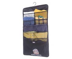 Amelitory Doppelseitiger Hängeschrank Organizer Aufbewahrungstasche 14 Taschen Oxford-Gewebe Schwarz