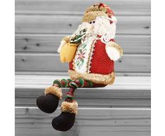 Weihnachtsschmuck sitzend Father Christmas Santa Claus Schneemann Figur Plüsch Spielzeug Puppe Weihnachten Party Baum Aufhängen Decor Home Innen Tisch Kamin Kantenhocker Figur Ornament Dekoration Geschenke, Samt, Santa Claus