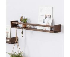 Inman Wandregal, aus Holz, für Kinderzimmer, Küche und Bad, walnuss, 51 cm