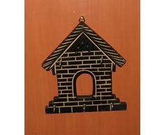 Schlüsselbrett House Form Design, dekorative Schlüsselhalter, aus Holz zum Aufhängen, Haken, durch geben oder Weihnachten Geschenk von Affaires w-40178