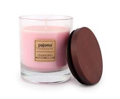 pajoma Duftkerze Cranberry Marshmallow, 180 g, im Glas mit Holzdeckel, NEU Premium Edition