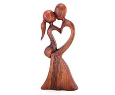 NOVICA Love s Kiss Holz Skulptur