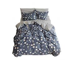 oroa Blumenmuster Baumwolle Wende Bettwäsche Set mit Kissen Sham Country RUAL Kind Bettbezug Set für Kinder Mädchen, baumwolle, Style b, Twin