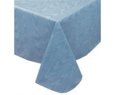newbridge Moire gewellt Farbe Print dickem Vinyl Tischdecke Flanell Rückseite, für Innen-/Außenbereich Tischdecken, Vinyl, blau, 60 x 102 Oblong