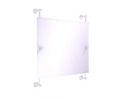 Allied Brass Carolina Landscape Rectangular Frameless Rail Mounted Mirror Wandspiegel, poliertes Chrom