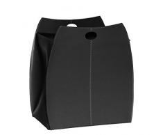 Gavemo PBAL50CC0014 Wäschekörbe, Leder, Schwarz, Grande