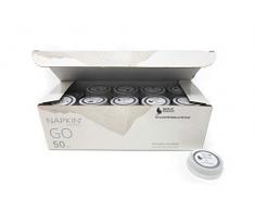 Napkin CREHO creho Reinigungstücher Pads in Kapsel Pocket bereit zum Zeitpunkt, Viskose, Weiß, 12 Einheiten