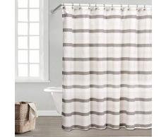 Duck River Textile – Rina Crushed Linen Texturierte Gardinen für Wohnzimmer & Schlafzimmer Set mit 2 Paneelen (88,9 x 213,4 cm) – Blau Modern 70 x 72 Leinen und Braun