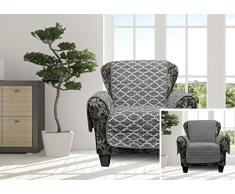 Duck River Coby Loveseat Bezug aus Mikrofaser, wendbar, wasserabweisend, Schokoladenbraun, grau, Chair Cover