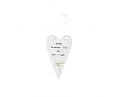 Pavillon Gift Company Porzellanschild mit Aufschrift Sister is Another Word for Best Friend, 10,2 cm, Weiß/goldfarben