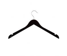 Honey-Can-Do hng-06279, konturiertes Holz Anzug/Kleid Kleiderbügel, 4er Pack, Ebenholz