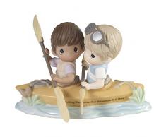 Precious Moments 193012 Making Memories One Adventure at A Time Couple Kayaking Bisque Porcelain Figurine Figur, Porzellan, Mehrfarbig, Size