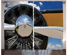 ambesonne Home Decor Kollektion, Collage Tropic Summer Sandy Beach Ruhige Friedliche Serene Entspannende Bilder Coastal Thema, Fenster Behandlungen, Wohnzimmer Schlafzimmer Vorhang 2 Platten Set, creme blau, Textil, Mehrfarbig 2, 108W x 84L