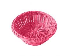 Garcia de Pou Runder Weidenkorb Imitation Ø 20X8 cm Pink Pp - 12 Un.