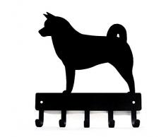 The Metal Peddler Akita Schlüsselbrett für Hundeleine Large 9 inch Wide schwarz