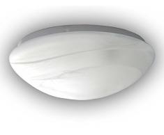 Niermann Standby 17125 A++, Deckenleuchte, 10 W LED, Glas, Alabaster Art, 25 x 10 cm