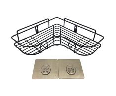 JAMSTONE Eckkorbregal, rostfrei, Wand-Eckregal, Wandmontage, Duschregal, Aufbewahrungskorb für Badezimmer, Küche