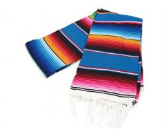 Leos importen (TM) mexikanischen SARAPE Decke Läufer 182,9 x 91,4 cm Medium Extra, blaugrün, 72x36